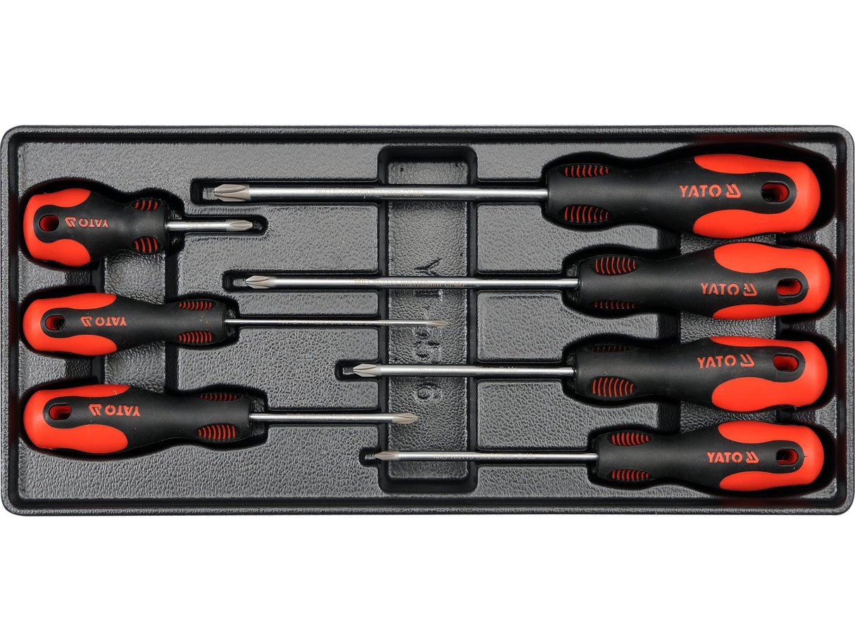 YATO YT-5536 KERESZTFEJŰ CSAVARHÚZÓ KÉSZLET YT-5530-HOZ, 7 DB-OS