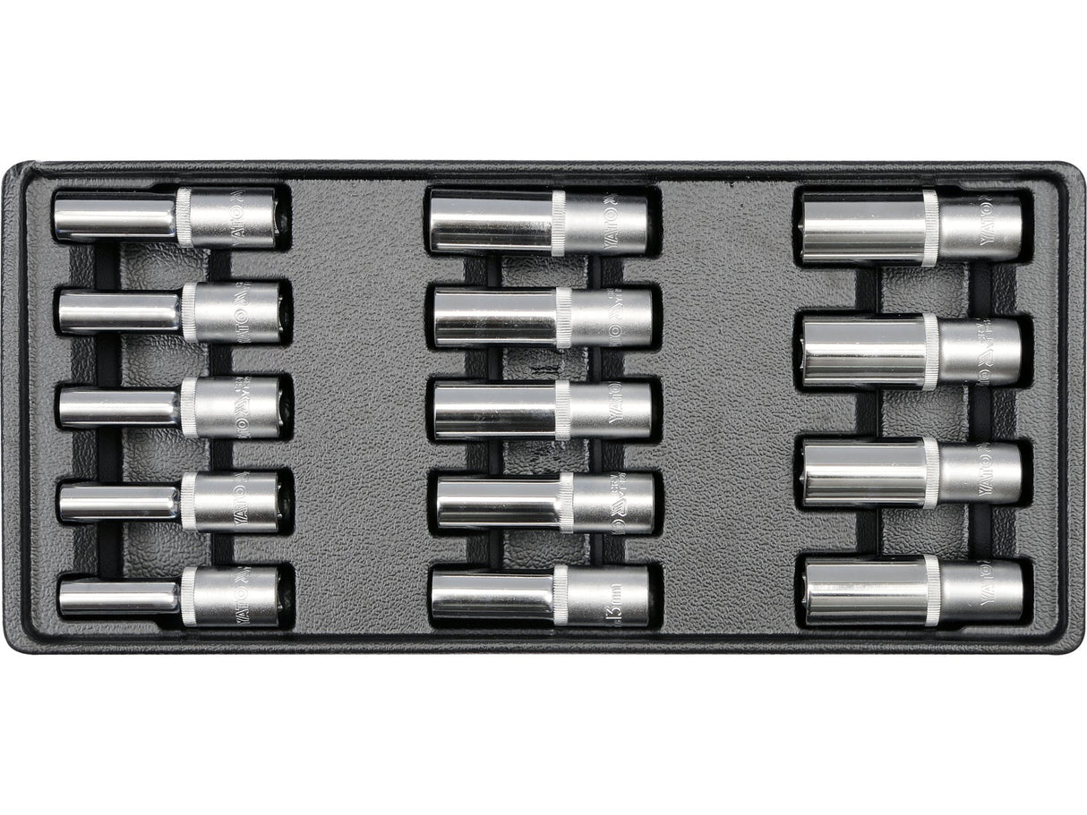 YATO YT-5539 MÉLY CSŐKÉSZLET 14 RÉSZES, 8-21MM, YT-5530-HOZ
