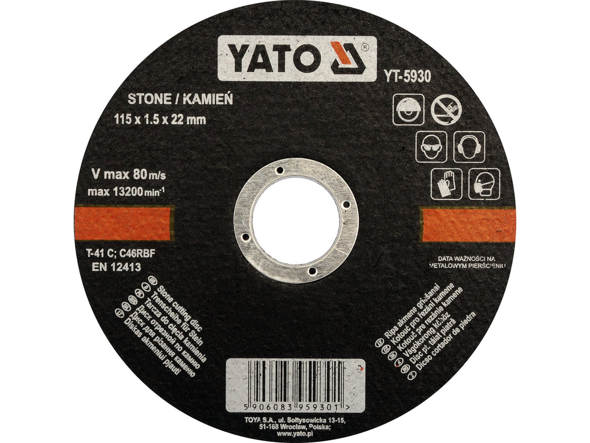 DISC TAIAT PIATRA YATO YT-5930 115X1.5X22MM