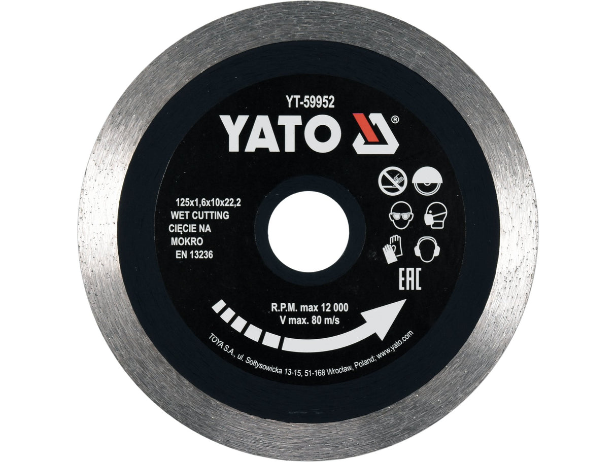 DISC DIAMANTAT 125MM, YATO YT-59952 PENTRU CERAMICA