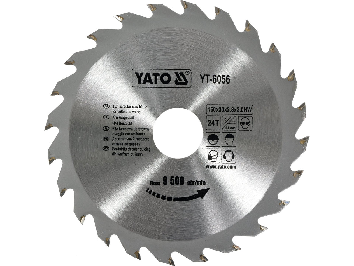 WOLFRAM FŰRÉSZKORONG YATO YT-6056 FÁHOZ 160X24TX30MM