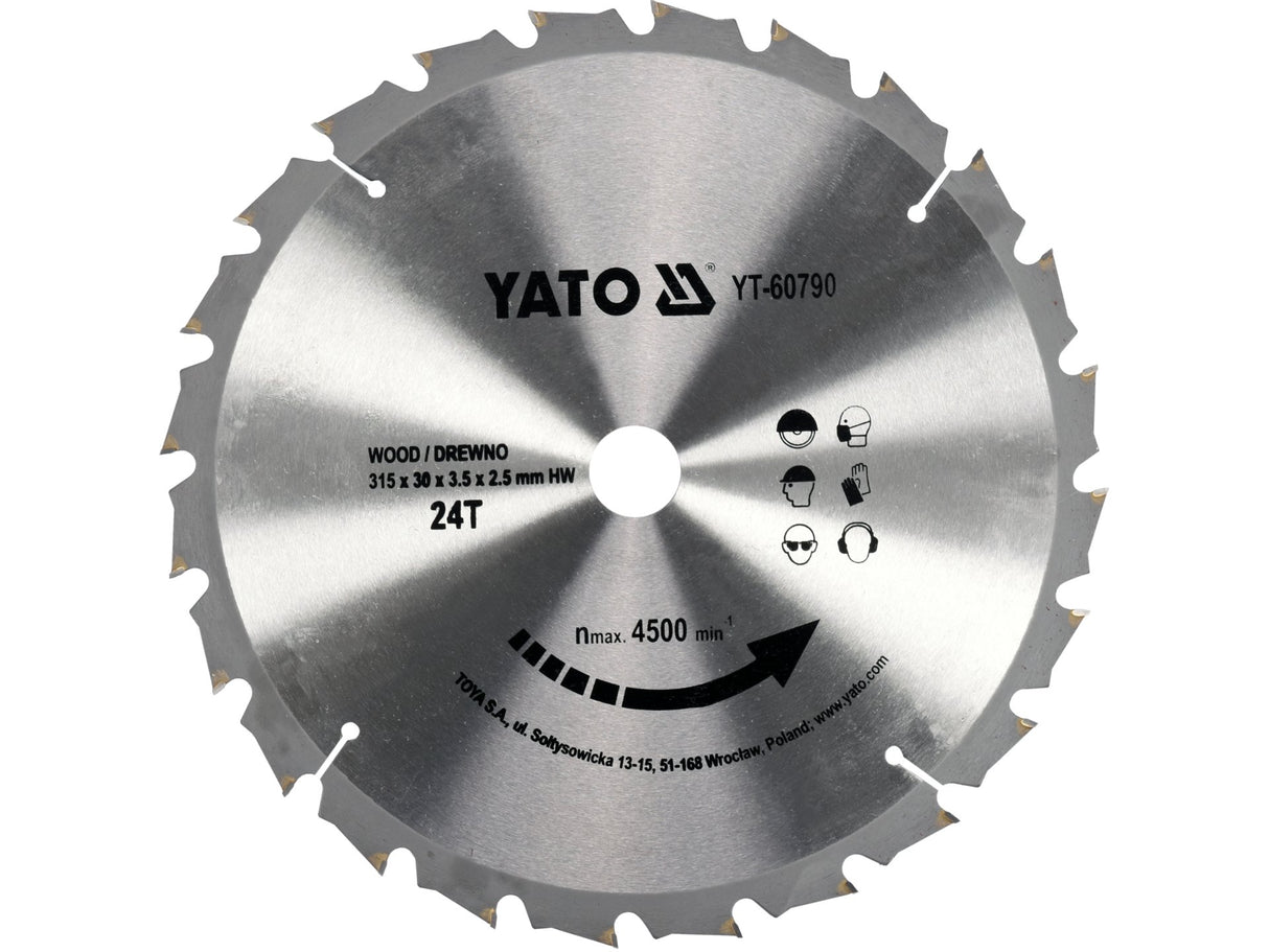 KÖR TÁRCSA, 315X30MM, YATO YT-60790 24F