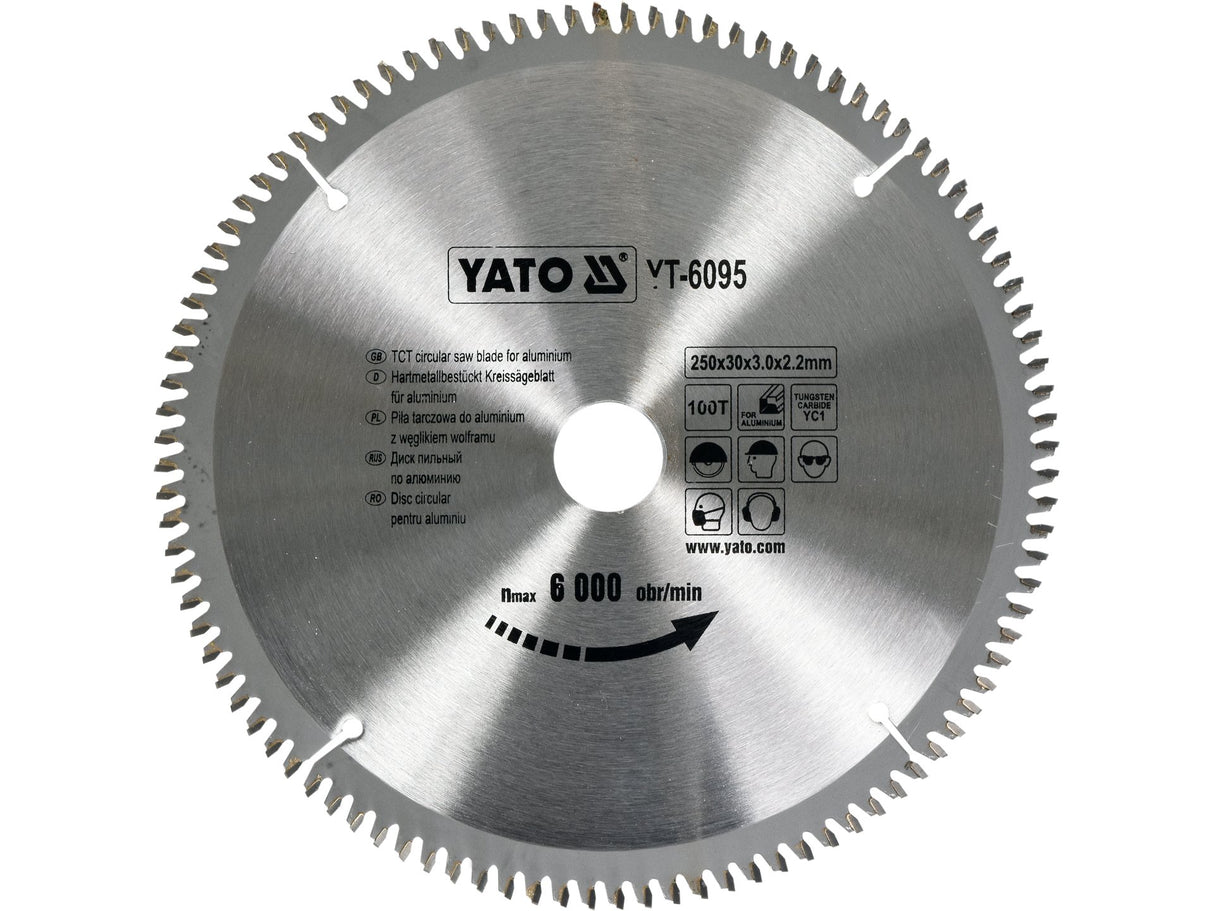 DISC FIERASTRAU CIRCULAR YATO YT-6095 PENTRU ALUMINIU 250X30X100MM