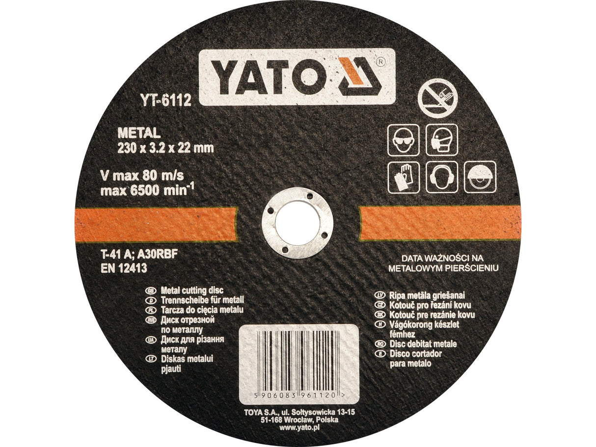 DISC TAIAT METAL YATO YT-6112 230X3.2X22MM