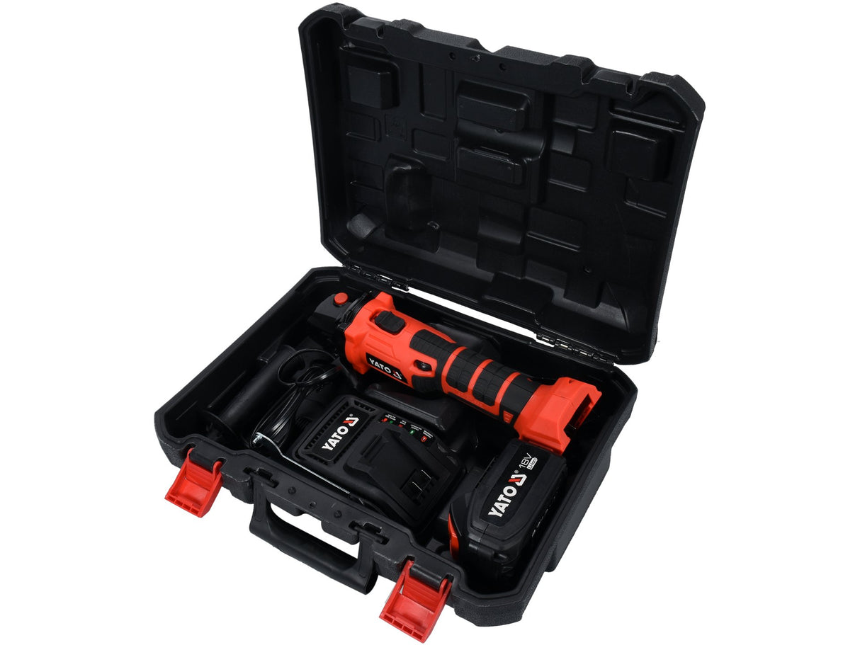 POLIZOR UNGHIULAR 18V, YATO YT-82829 125MM, FARA PERII, TURATIE REGLABILA