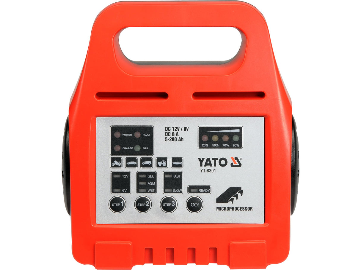 EGYENIRÁNYÍTÓ 6/12V, 8A, YATO YT-8301 5-200AH
