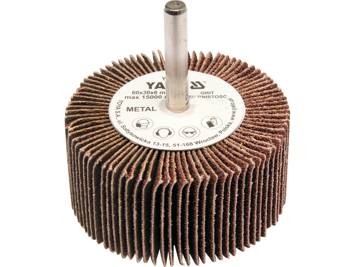 YATO YT-83361 KÖR CSISZOLÓKEFE NYÚJTTAL, 60X30X6MM, P40