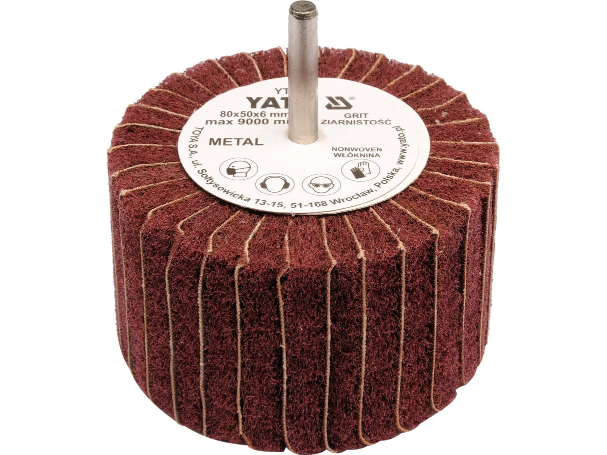 YATO YT-83398 KÖR CSISZOLÓKEFE NYÉRREL 80X50X6MM, P60