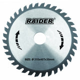 RAIDER Disc circular pentru lemn 185x60Tx20.0mm Potrivit pentru taierea lemnului Pastile din carburi