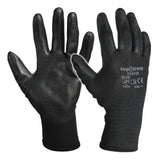 TOP STRONG Manusi poliuretan- negru, marime 10 Complet acoperite cu poliuretan Din poliester fara cusaturi
