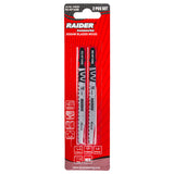 RAIDER Set 2 lame fierastrau pend. lemn 116mm 12TPI RD-WT308B Lungime lamă: 116 mm - perfectă pentru tăieturi precise și exacte în lemn mai fin și subțire, precum și pentru lucrări d