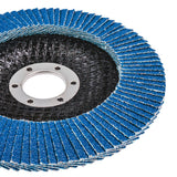 RAIDER Disc lamelar zirconiu 125mm G-60 Granule abrazive de zirconiu care oferă durabilitate Granulație G-60 Construcția lamelară permite o răcire mai bună în t