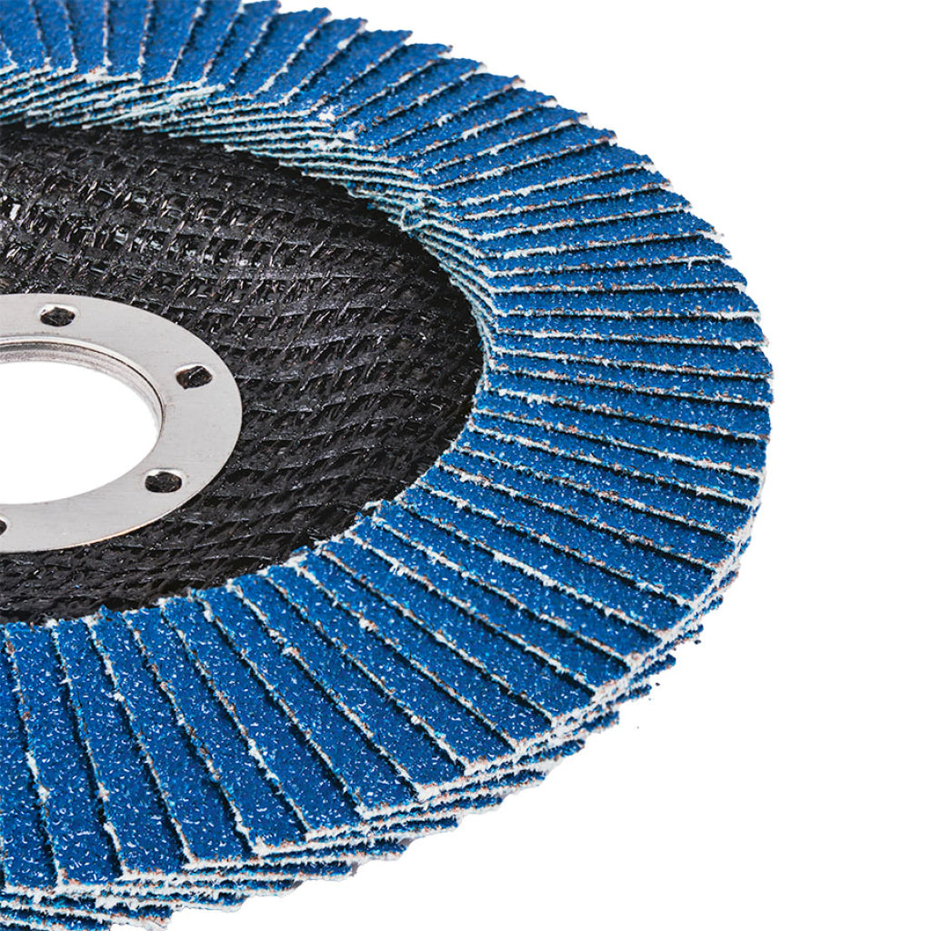 RAIDER Disc lamelar zirconiu 125mm G-80 Granule abrazive de zirconiu care oferă durabilitate Granulație G-80 Construcția lamelară permite o răcire mai bună în t