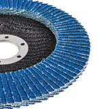 RAIDER Disc lamelar zirconiu 125mm G-80 Granule abrazive de zirconiu care oferă durabilitate Granulație G-80 Construcția lamelară permite o răcire mai bună în t