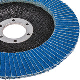 RAIDER Disc lamelar zirconiu 125mm G-120 Granule abrazive de zirconiu care oferă durabilitate Granulație G-120 Construcția lamelară permite o răcire mai bună în