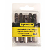 TOP MASTER PRO Adaptor magnetic pt. biti gips carton set 10pcs CR-V TMP Acoperire anticoroziune crom-nichel Cu magnet puternic