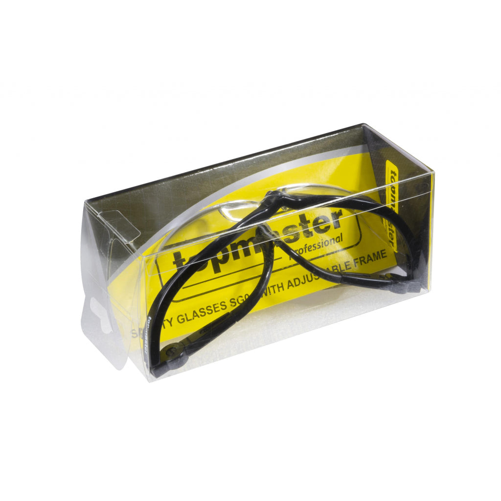 TOP MASTER PRO Ochelari de protectie SG04 cu rama reglabila TMP Ochelarirama reglabila Extrem de ușori și confortabili Lentile din policarbonat care protejează împotriva impactului și