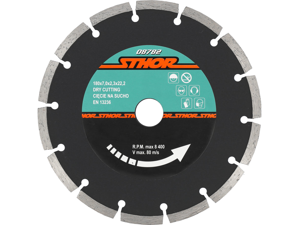 SZEGMENTES GYÉMÁNT TÁRCSA STHOR 08782 180X2.3MM H7 