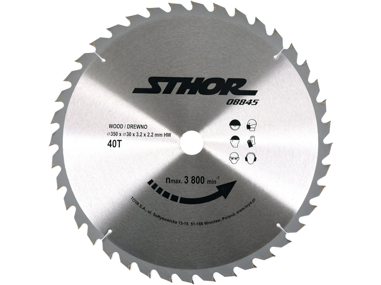 DISC CIRCULAR PENTRU STHOR 08845 LEMN 350X30X3.2MM T40