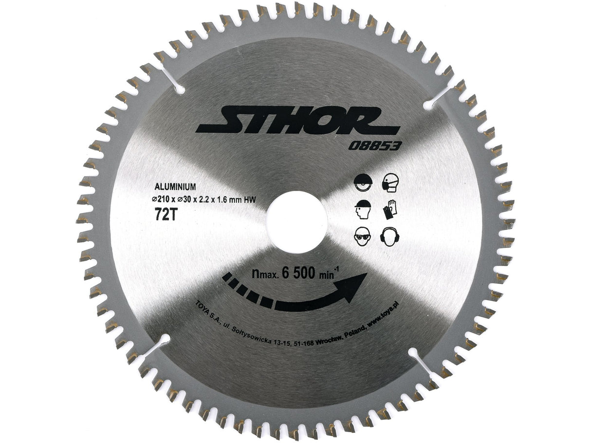 DISC FIERASTRAU CIRCULAR STHOR 08853 PENTRU ALUMINIU D210 T72 D30