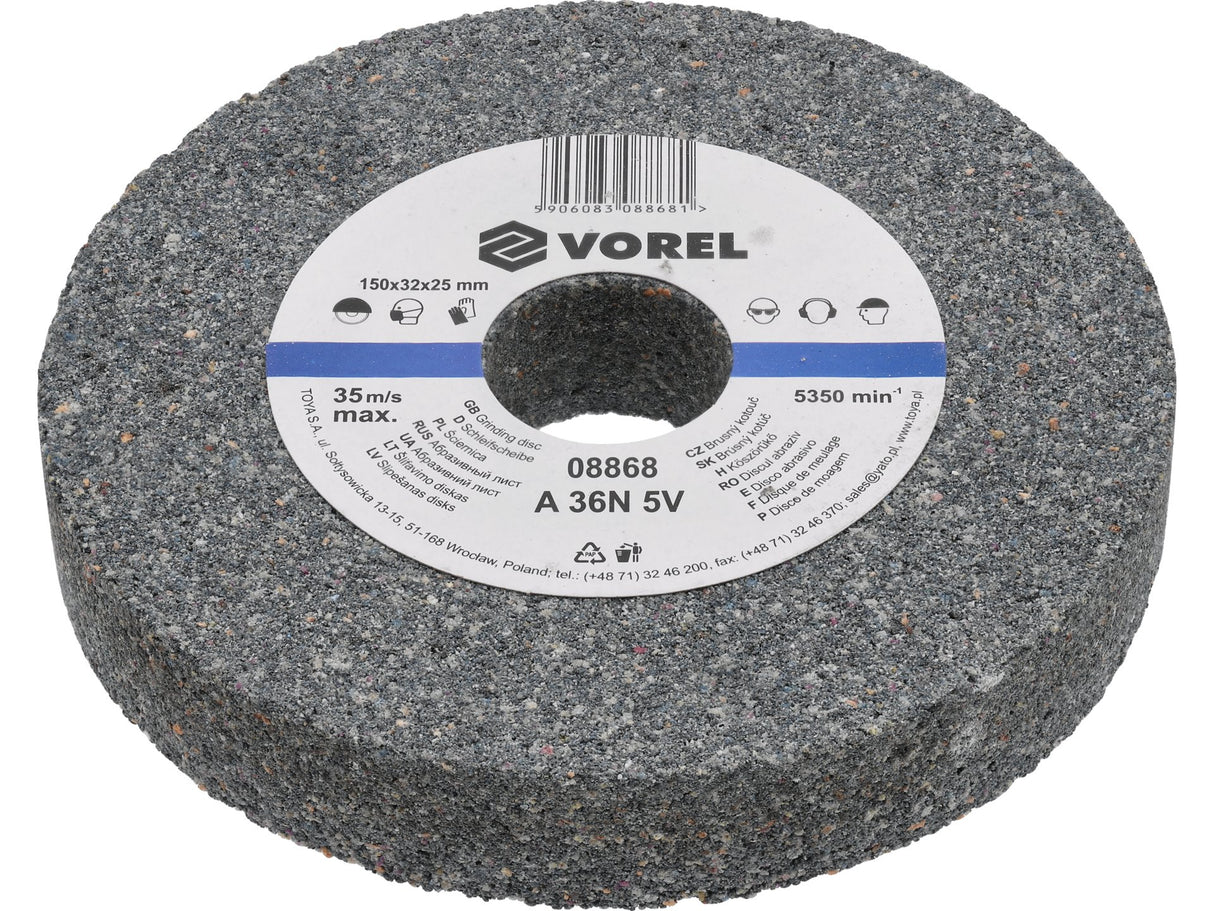 DISC ABRAZIV PENTRU VOREL 08865 POLIZOR DE BANC 150X12.7X17MM