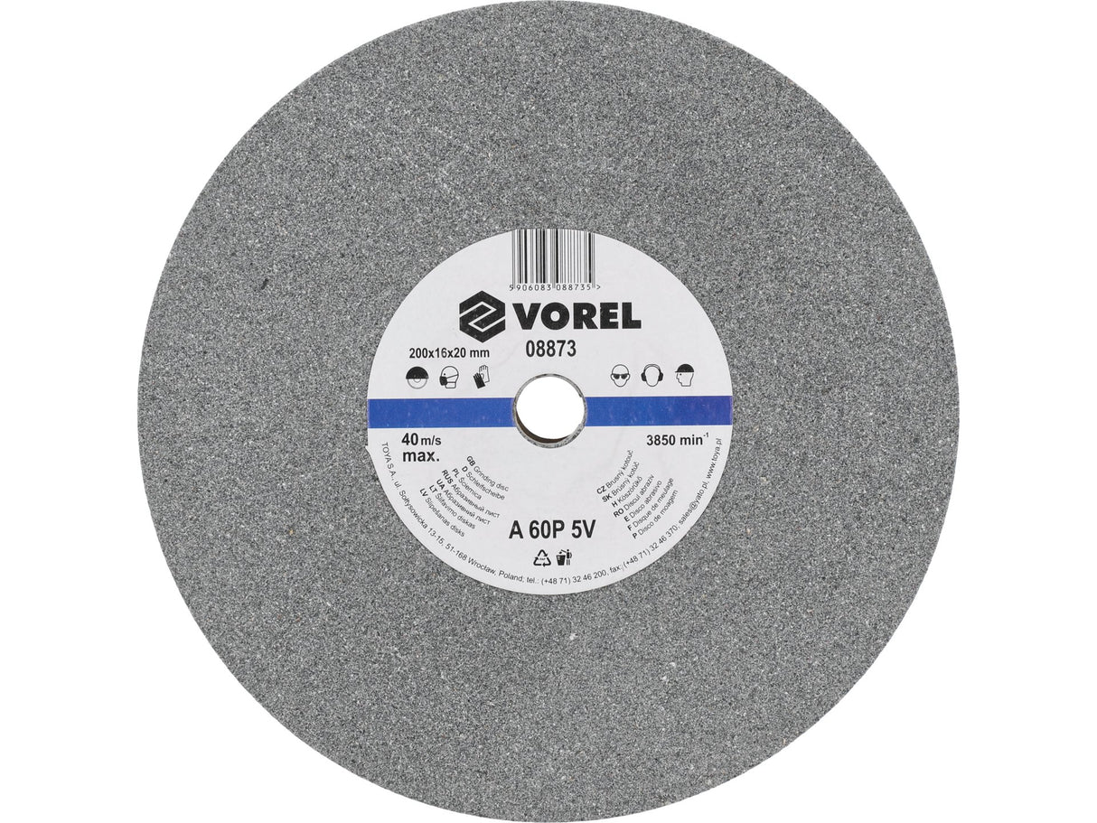 CSISZOLÓ TÁRCSA VOREL 08873 ADI CSISZOLÓHOZ 200X16X20MM 