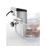 Aparat Sous-Vide Plus IPX7, capacitate pana la 80L, 2200 KW, optiune conectare Wi-Fi la aplicatie Android sau IOS cu 600 retete preincarcate, temperatura de la 5°C la 99°C, pas de 0.07°C, display digital cu ecran tactil de 4 inch, 130x145x(H)330 mm