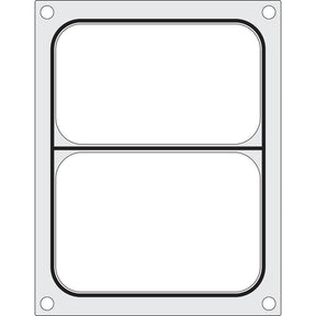 Matrita sigilare pentru un recipient cu doua compartimente 227x178 mm