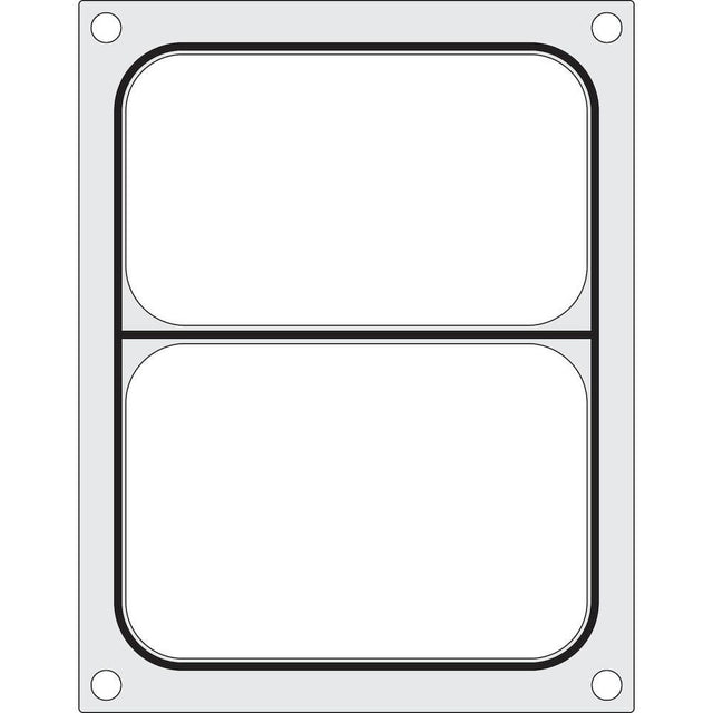 Matrita sigilare pentru un recipient cu doua compartimente 227x178 mm