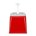 Dispenser de sos cu pompa,Hendi 2.5 L, rosu, 230x210x(H)250 mm
