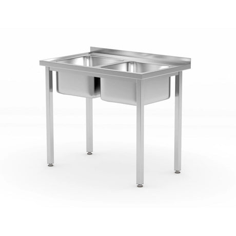 Spalator cu 2 cuve Buget line din otel inoxidabil Hendi , 1000x600x(H)850mm