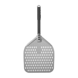 Lopata de pizza patrata perforata cu maner scurt negru, 355x710 mm