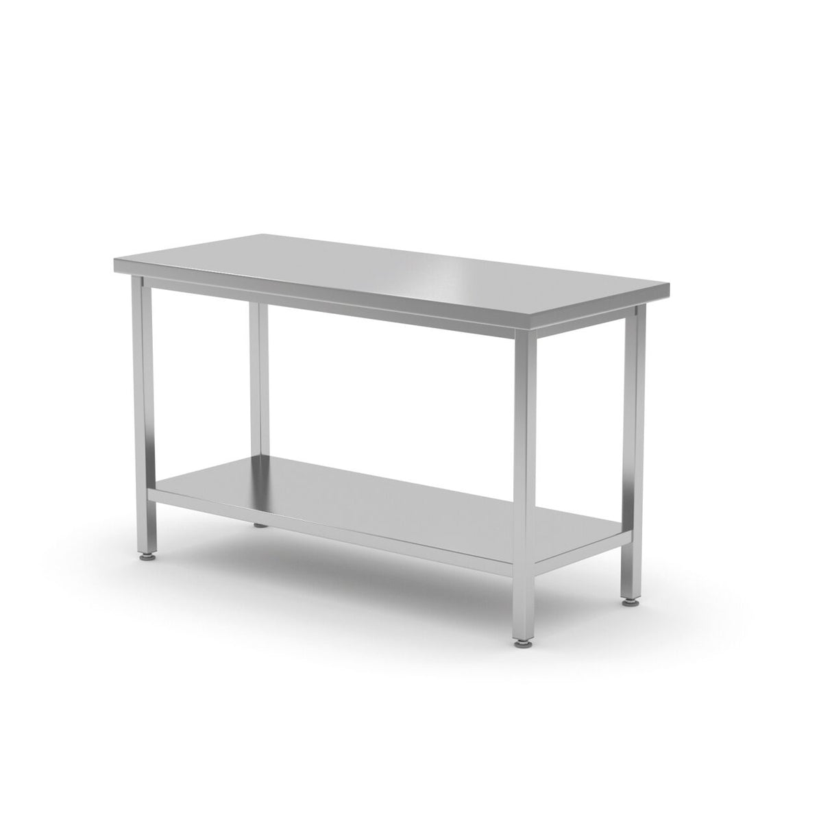 Masa de lucru groasa cu raft, 600 mm adancime, HENDI, Kitchen Line, 1600x600x(H)850mm