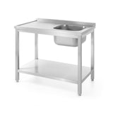 Masa de lucru cu spalator si cuva pe dreapta, 1000x600x(H)850 mm