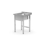 Chiuveta, pregatita pentru asamblare, HENDI, Kitchen Line, 600x600x(H)850mm