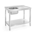 Spalator cu 1 cuva cu polita inferioara stanga,HENDI, Kitchen Line, 1000x600x(H)850 mm