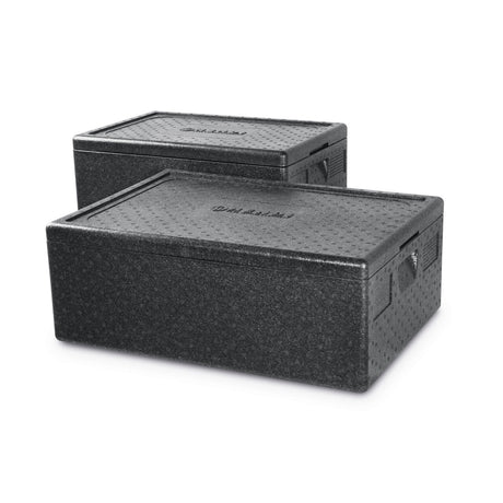Cutie termoizolanta pentru transport, 21 lt, interior 350x350x(H)175 mm, exterior 410x410x(H)240 mm, Hendi Kitchen Line, spuma polipropilenica