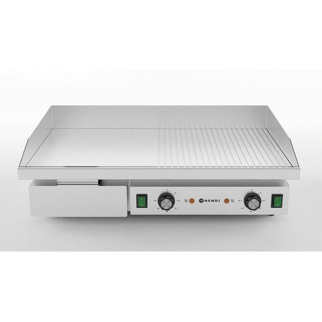 Gratar neted si striat, HENDI, 400V/4400W, 720x460x(h)241