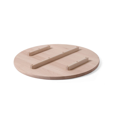 Platou/Planseta rotunda pentru pizza, diametru 50 cm, Hendi, lemn de fag, compartimentata in 6 parti