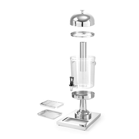 Dispenser suc 16 litri, suport inox, container din policarbonat, Hendi, robinet antipicurare, 580x350x560 mm