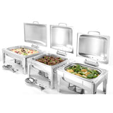 Chafing dish GN 2/3 finisaj satinat, 6 L,  dimensiune 395x430x290(h)mm
