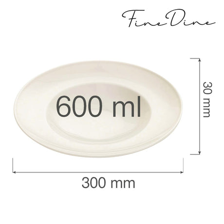 Farfurie paste Fine Dine, Crema 300 mm