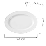 Platou oval Bianco 390x270 mm Fine Dine