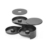 Set decorare margine pahare cocktail cu 3 zone pt zahar, sare si lime - - 200x160x(H)75 mm - plastic ABS - Hendi