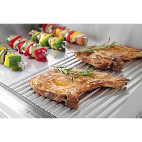 Gratar Profi Line 1/2 neted, 1/2 striat, 230V/2400W, 550x380x(H)240 mm