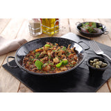 Tigaie adanca paella cu 2 manere, otel emailat, 14,5 cm diametru x 4 cm inaltime , Hendi, potrivita si pentru servire