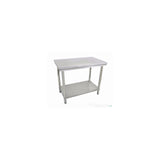 Masa de lucru centrala cu polita, Hendi, inox, 1400x600x(H)850 mm, blat de lucru si polita inferioara ranforsate