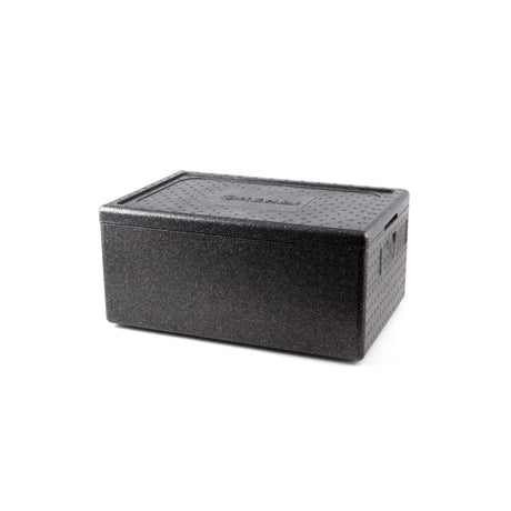 Cutie termoizolanta cu capac 46 lt, GN1/1, tip thermobox, interior 538x338x(H)257 mm, Hendi Kitchen Line, spuma polipropilenica, exterior 600x400x(H)320 mm