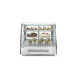 Vitrina rece pt prezentare, 120 lt, interval temp. 0-6 gr C, 160 W, corp inox, ARKTIC by Hendi, 707x570x(H)680mm, Clasa energetica B
