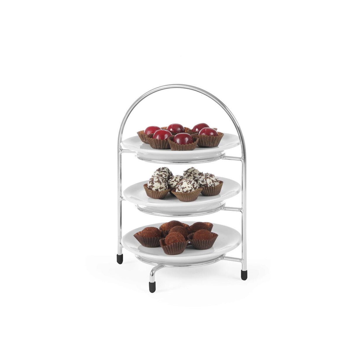 Suport servire pentru 3 farfurii cu diametru max 27.5 cm, Hendi, 290x200x(H)440 mm